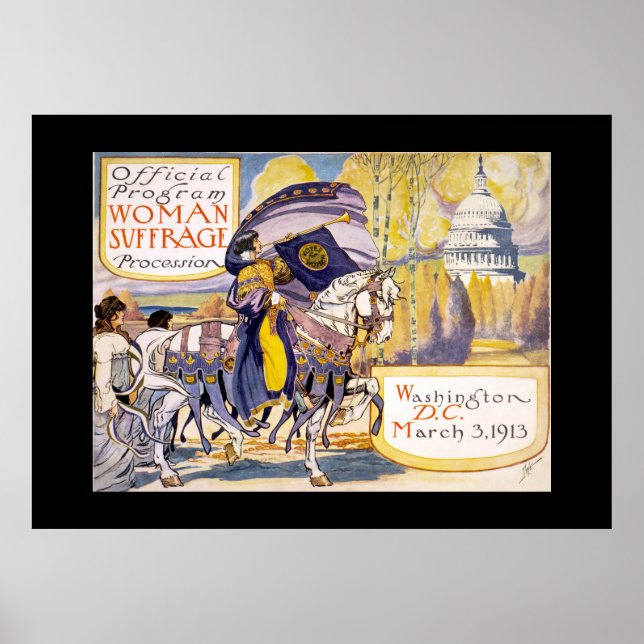 Affiche Suffrage vintage féminin (Devant)