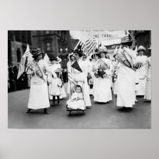 Affiche Suffragette de bébé à la Parade des droits des fem