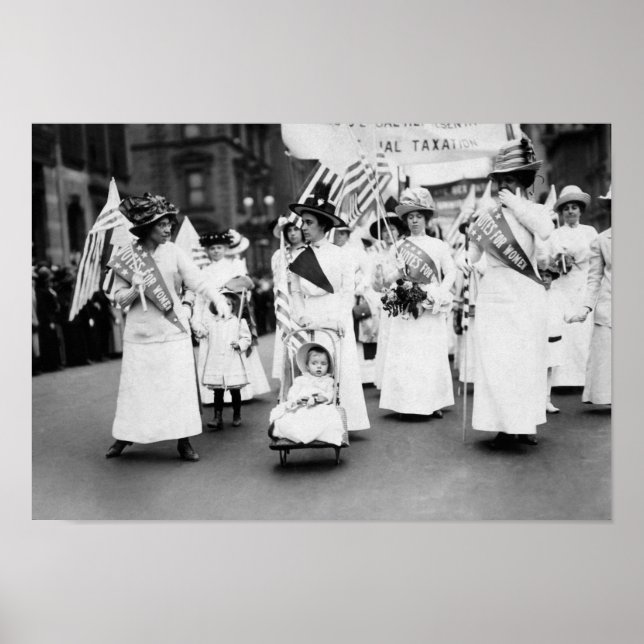 Affiche Suffragette de bébé à la Parade des droits des fem (Devant)