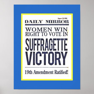 Affiche Suffragette Victory Headlines août 1920 copie