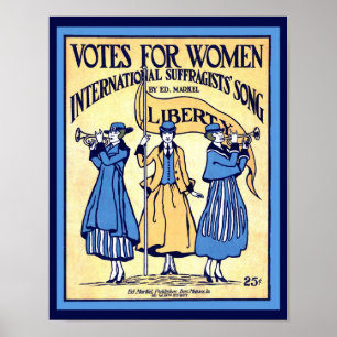 Affiche Suffragettes Vintage Voting Sheet Music Cover copy