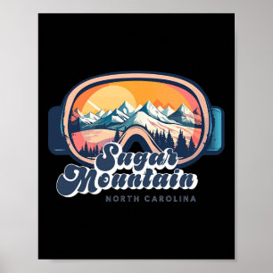 Affiche Sugar Mountain Caroline du Nord Vacances de Ski Nc