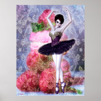 Affiche Sugar Plum Fairy Ballerina Imaginaire Art