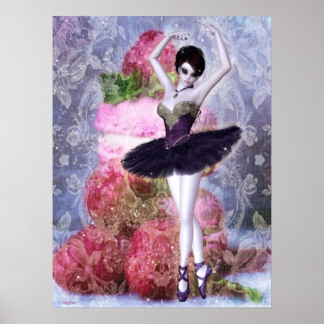 Affiche Sugar Plum Fairy Ballerina Imaginaire Art (Devant)