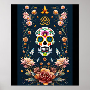 Affiche Sugar Skull Art - Embrassez l'esprit festif