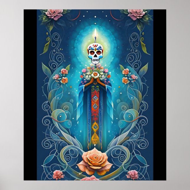 Affiche Sugar Skull Art - Unleash Spirit of Mexico (Devant)