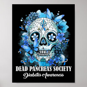 Affiche Sugar Skull Dead Pancreas Society Diabète