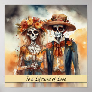 Affiche Sugar Skull Sweetheart, personnalisé