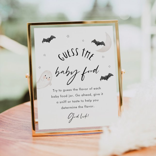 Affiche SUGARBOO Guess the Baby Food Game Signe (Créateur téléchargé)