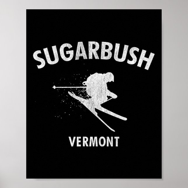 Affiche Sugarbush Ski Tee Vermont Ski (Devant)