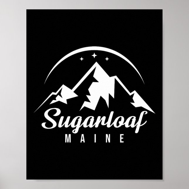 Affiche Sugarloaf Maine Station de ski Ski Snowboard (Devant)