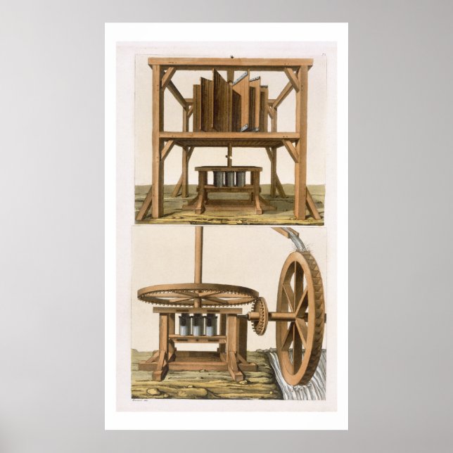 Affiche Sugarmills, Antilles (gravure couleur) (Devant)