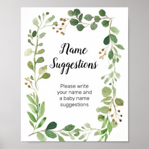 Affiche Suggestions de nom de verdure