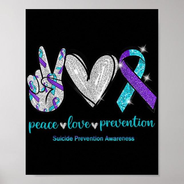 Affiche Suicide Awareness Peace Love Prevention 1  (Devant)