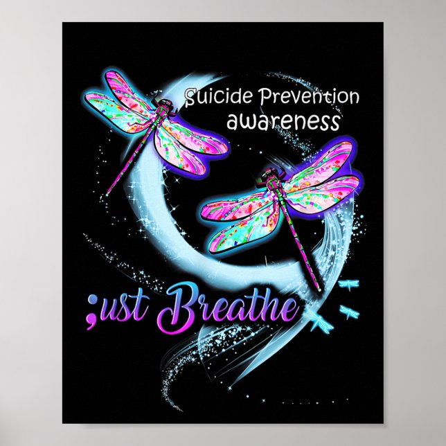 Affiche Suicide Awareness Shirt Just Breathe Suicide Preve (Devant)