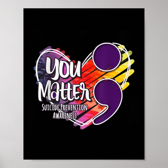 Affiche Suicide Awareness Shirt Suicide Prevention You  (Devant)