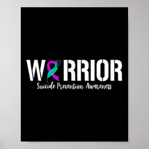 Affiche Suicide Guerrier Purple Ribbon Prévention du suici