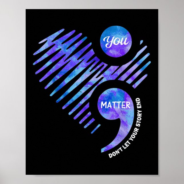 Affiche Suicide Prevention Awareness Dont Let Your Story E (Devant)