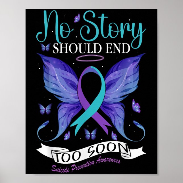 Affiche Suicide Prevention Awareness - No Story Should End (Devant)