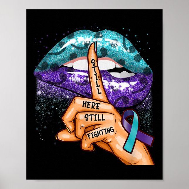 Affiche Suicide Prevention Awareness Still Here Still Figh (Devant)