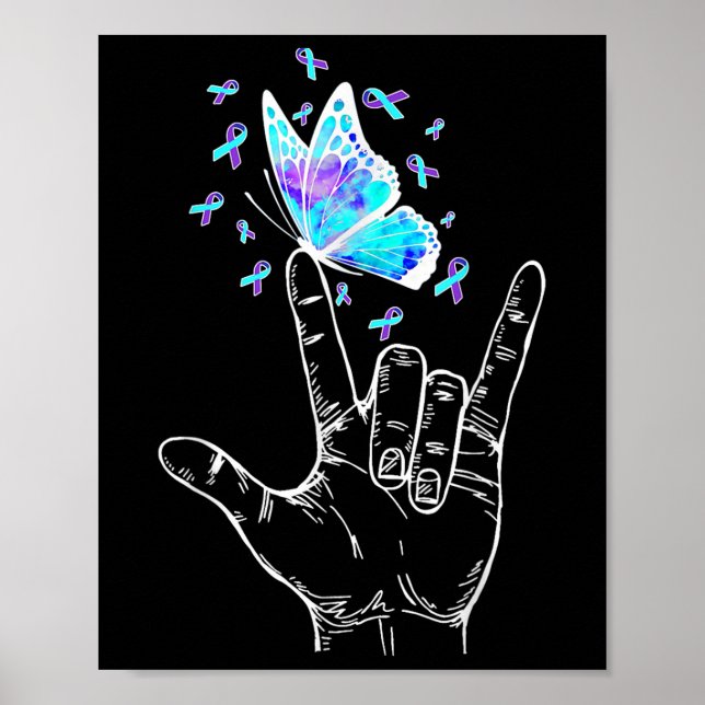 Affiche Suicide Prevention Awareness Week Butterfly Love H (Devant)