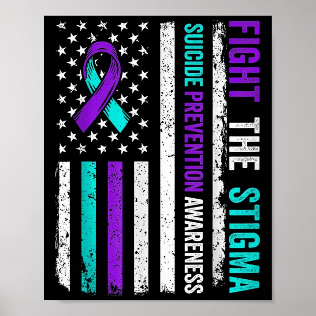 Affiche Suicide Prevention Suprt Fight Stigma Suicide Awar (Devant)