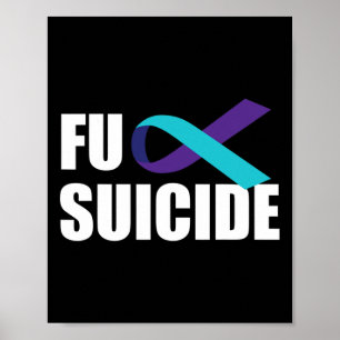Affiche Suicide Sensibilisation au suicide Ruban Préventio