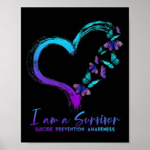 Affiche Suis Un Survivant Prévention Suicide Coeur B