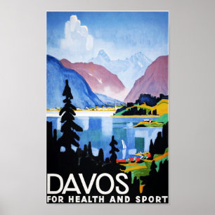 Affiche " Suisse : 2022/aujourd'hui - Davos Sommer ...