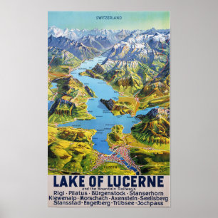 Affiche " Suisse : 2022/aujourd'hui - lac des Quatre - Can