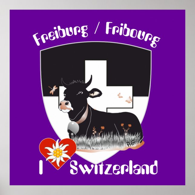 Affiche suisse de Fribourg (Devant)