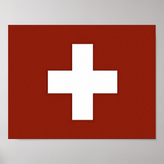 Affiche Suisse - Drapeau suisse - (Devant)