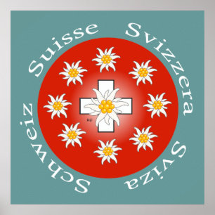 Affiche Suisse, Suisse, Svizzera, Svizra, Suisse