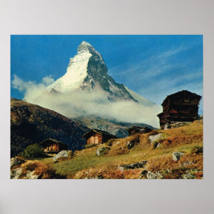 Affiche Suisse vintage, Cervin, Zermatt