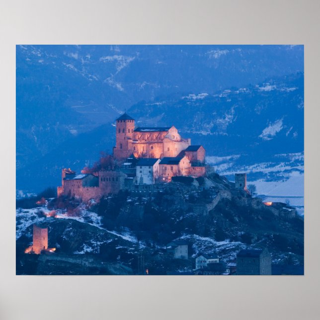 Affiche SUISSE, Wallis/Valais, SION : Basilique de (Devant)