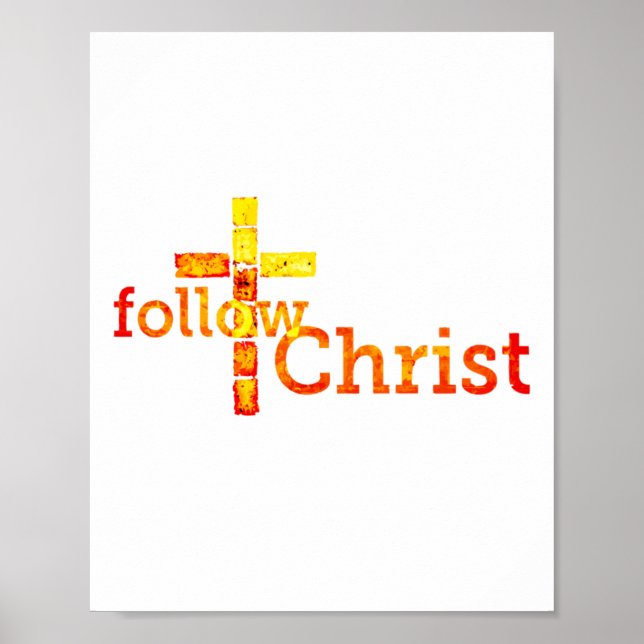 Affiche Suivez Christ Jésus Le Messie Matthieu 4 19 Luc (Devant)