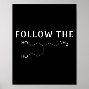 Affiche Suivez La Dopamine Chimique Structure Fun Science