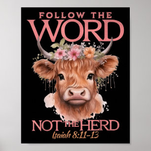 Affiche Suivez Le Mot Pas Le Herd Christian Western Hig