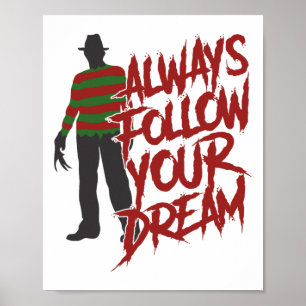Affiche Suivez Toujours Vos Rêves Halloween Scandale Nuit 