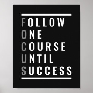 Affiche Suivez un cours jusqu'au succès   Motivation 