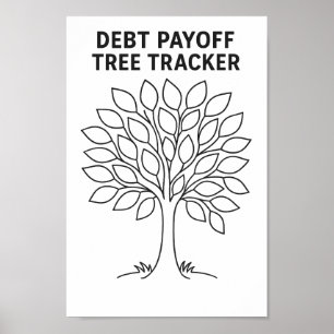 Affiche Suivi de l'arbre de compensation de la dette noir