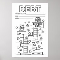 Suivi de niveau de jeu vidéo de dette amusant moti