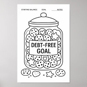 Affiche Suivi de remplissage du pot à biscuits de dette fa