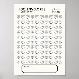 Affiche Suivi de sauvegarde de 100 enveloppes
