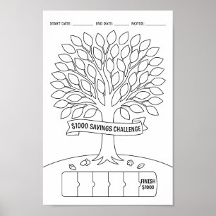 Affiche Suivi du défi d'épargne
