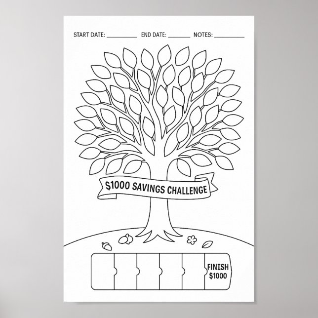 Affiche Suivi du défi d'épargne (Devant)