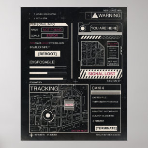 Affiche Suivi - Techno-Brutalist Streetwear Design