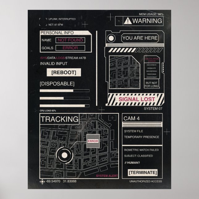 Affiche Suivi - Techno-Brutalist Streetwear Design (Devant)