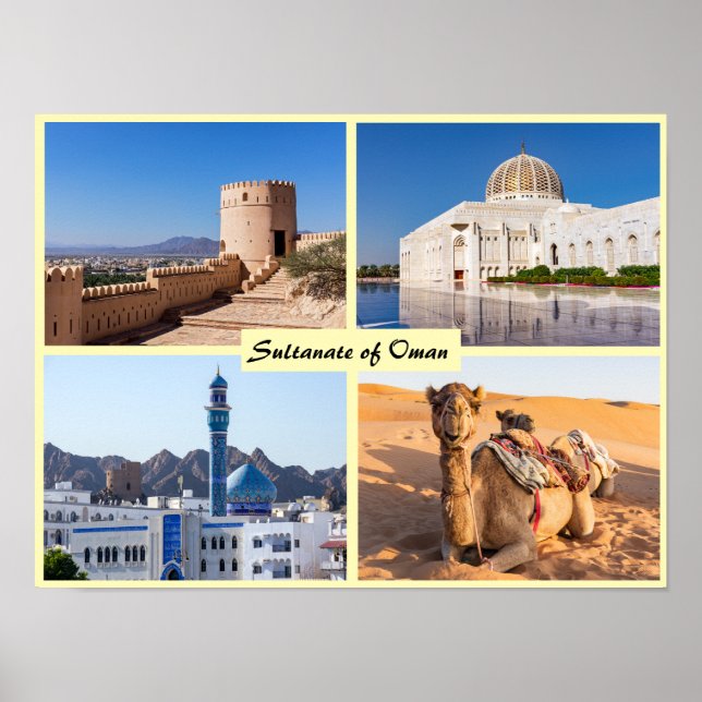 Affiche Sultanate of Oman landmarks (Devant)
