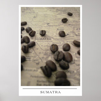 Affiche Sumatra - Envoyer l'art du café